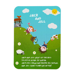 Jack and Jill Nursery Rhyme Puzzle Magnet