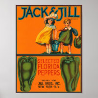 Jack and Jill Peppers Vintage Crate Label