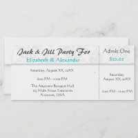 Jack and Jill Shower Ticket Style Party