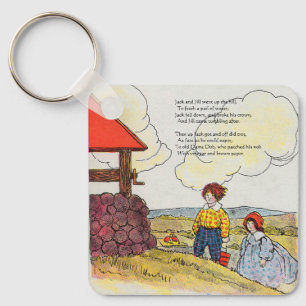 Jack and Jill went up the hill Nursery Rhyme Key Ring