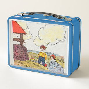 Jack and Jill went up the hill Nursery Rhyme Metal Lunch Box