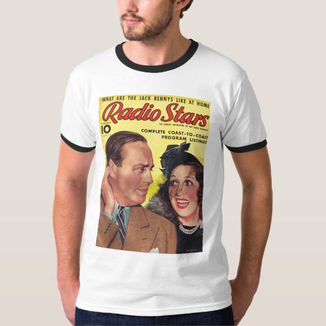 Jack Benny Mary Livingston RADIO STARS 1938 T-Shirt (Front)