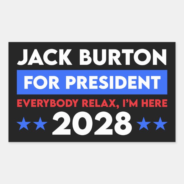 Jack Burton For President 2028 Rectangular Sticker (Front)