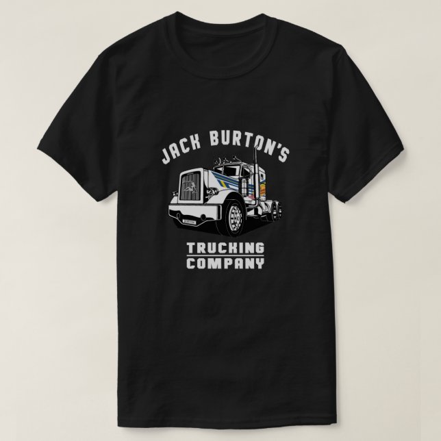Jack Burtons Trucking Company Black Active T-Shirt (Design Front)