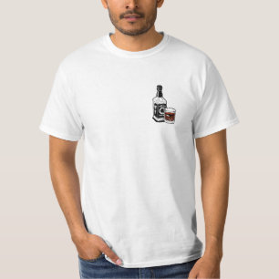 Jack Daniels inspired Whiskey Illustration Sticker T-Shirt