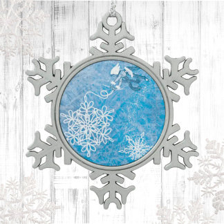 Jack Frost and the Creation of the Snowflake Snowflake Pewter Christmas Ornament