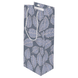 Jack Frost Leaves Pattern Wine Gift Bag