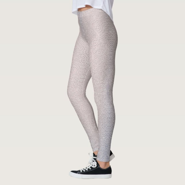 Jack Frost Leggings Christmas Lace Print Pants (Left)