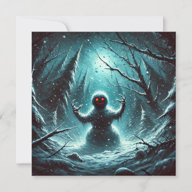 Jack Frost Snowman Christmas Holiday Card (Front)