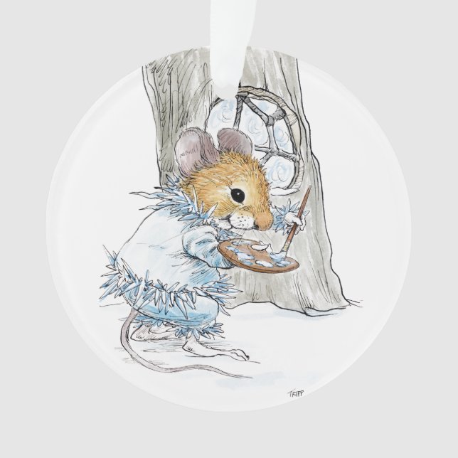 Jack Frost Winter Mouse Ornament (Front)