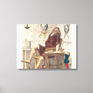 Jack Gets the Golden Hen away from the Giant Canvas Print