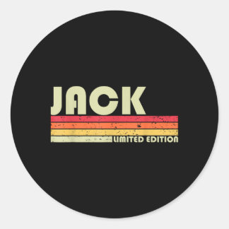 Jack Gift Name Personalised Funny Retro Vintage Classic Round Sticker