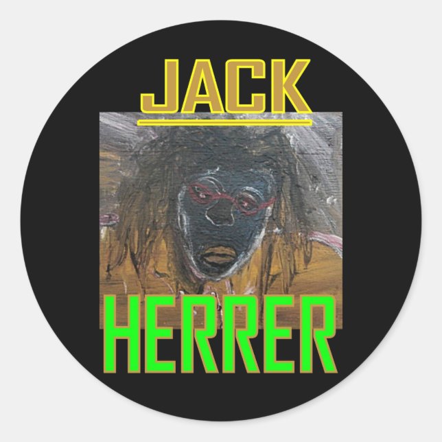 JACK HERRER CLASSIC ROUND STICKER (Front)