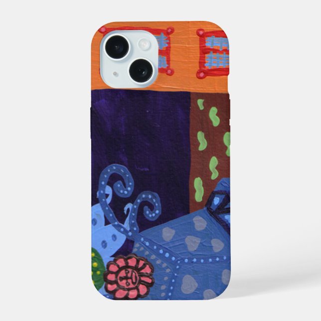 jack in the box flower iPhone 15 case (Back)