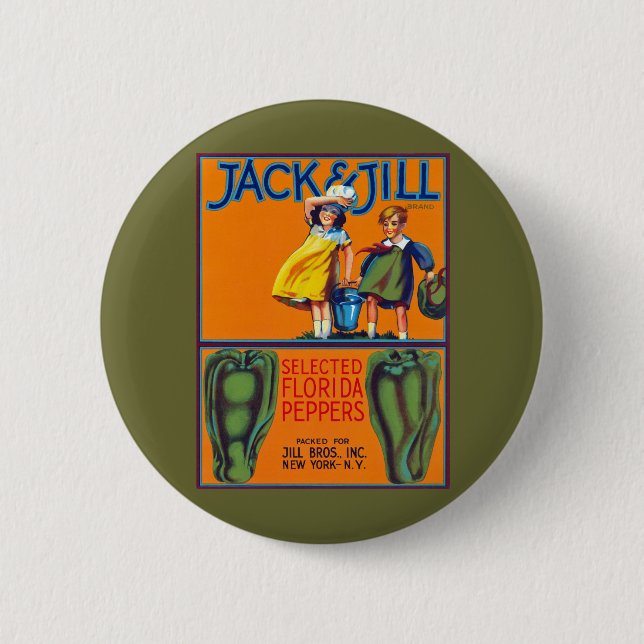 Jack & Jill Florida Peppers 6 Cm Round Badge (Front)