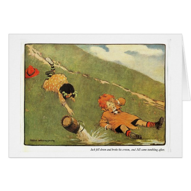 Jack & Jill Nursery Rhyme - Card (Front Horizontal)