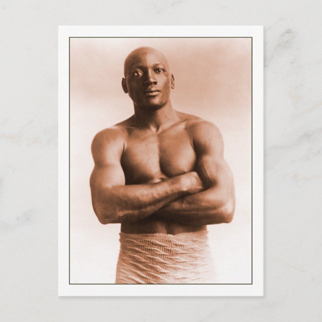 Jack Johnson American Boxer Vintage Photo Gay Postcard (Front)