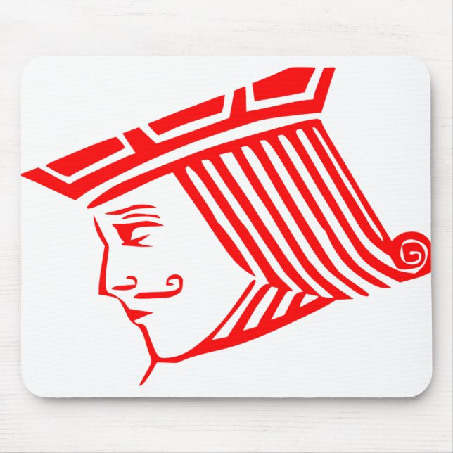 Jack King Game Cards Hearts Red Deck Mouse Pad (Front)