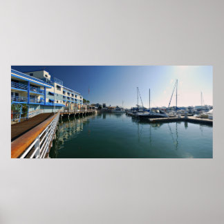 Jack London Square Marina Panorama Poster