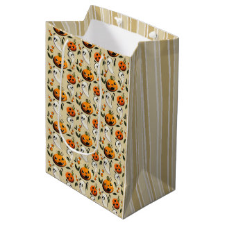 Jack-o-Ghost Yellow Medium Gift Bag