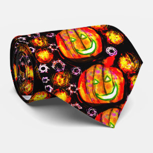 Jack o jack o lantern tie