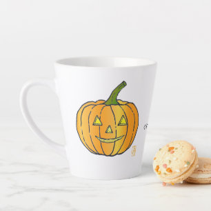 Jack-o-lantern 12 oz. latte mug