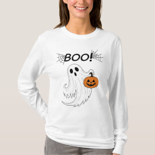 Jack-o’-lantern and A White Ghost Boo Halloween T-Shirt