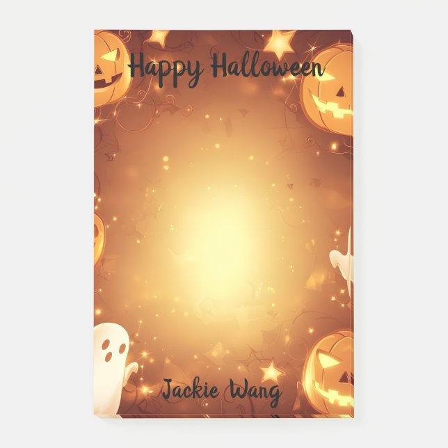 Jack o Lantern and Ghosts Post-it Notes (Front)