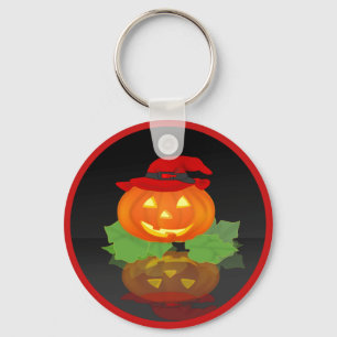 Jack O Lantern and his Reflection - Key Ring