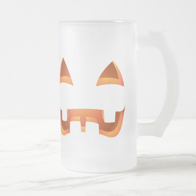 Jack-o-lantern Beer Mug Halloween Pumpkin Mugs / C (Right)