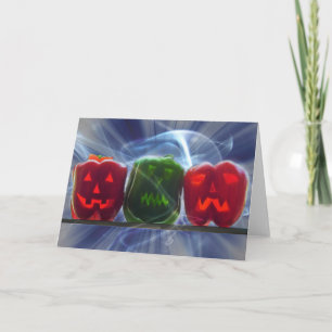 Jack O Lantern Bell Peppers Card