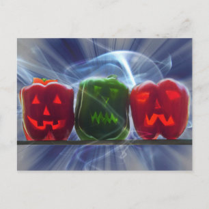 Jack O Lantern Bell Peppers Postcard