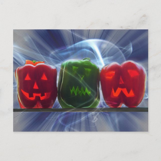 Jack O Lantern Bell Peppers Postcard (Front)