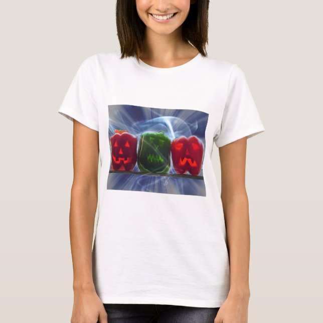 Jack O Lantern Bell Peppers T-Shirt (Front)