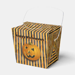 Jack-O-Lantern, Black & Orange Striped Goodie Box
