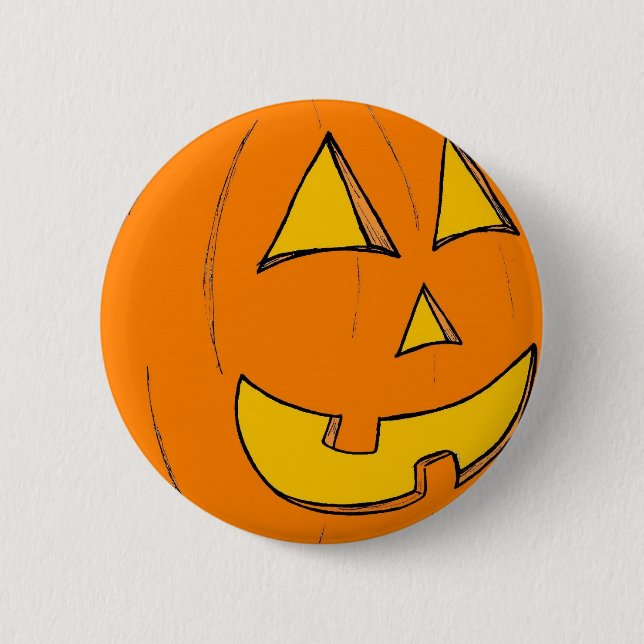 Jack o' Lantern Blue Button (Front)