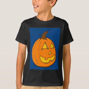 Jack o' Lantern Blue Kids Dark T-Shirt