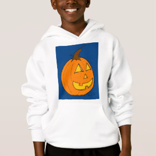 Jack o' Lantern Blue Kids Hooded Sweatshirt