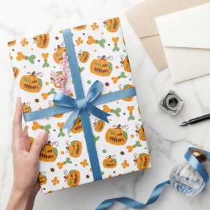 Jack-o-Lantern & Bones Spooky Halloween  Wrapping Paper