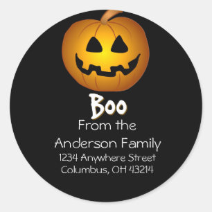 Jack O Lantern Boo Address Labels