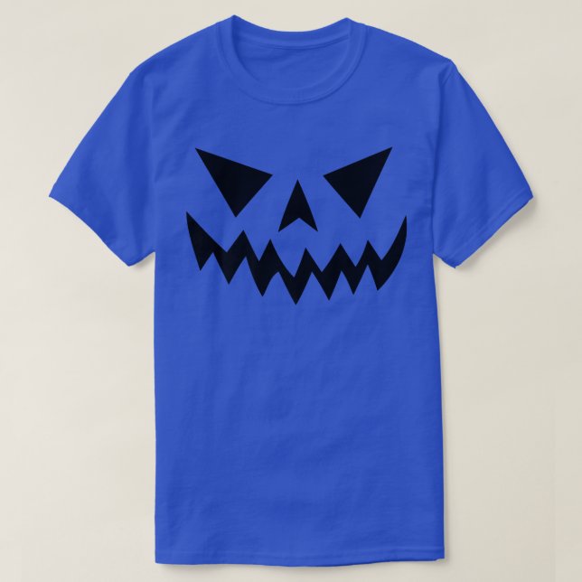 Jack O Lantern Costume Scary Pumpkin Face Hallowee T-Shirt (Design Front)