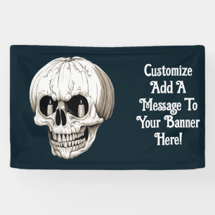Jack O Lantern Cranium Halloween Gothic Banner