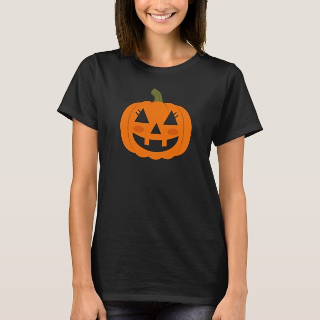 Jack O Lantern Cute Pumpkin T-Shirt for Halloween (Front)