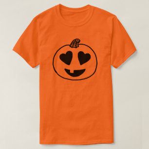 Jack o Lantern Emoji heart eyes emoji halloween T-Shirt