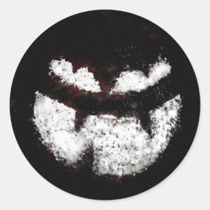 Jack O' Lantern Face Classic Round Sticker