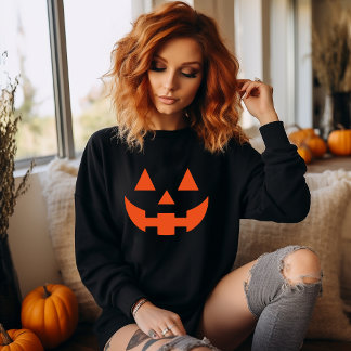 Jack O Lantern Face Halloween Sweatshirt