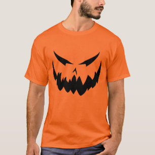 Jack-O'-Lantern Face II, Black T-Shirt