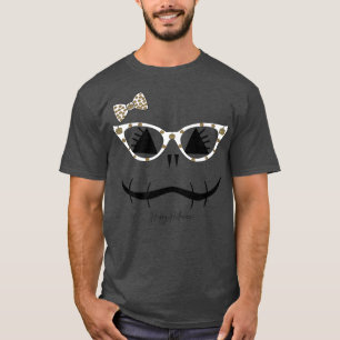 Jack O Lantern Face Leopard Glasses Halloween Pump T-Shirt