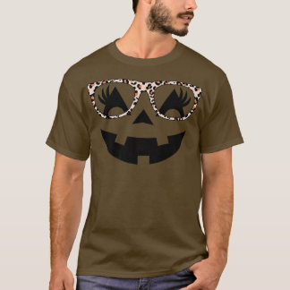 Jack O Lantern Face Pumpkin Eyelashes Halloween Le T-Shirt