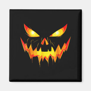 Jack o Lantern face Pumpkin Scary Halloween Magnet